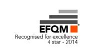 Label EFQM Recognised for exellence. 4 stars - 2014